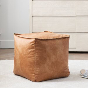 Leather Floor Pouf