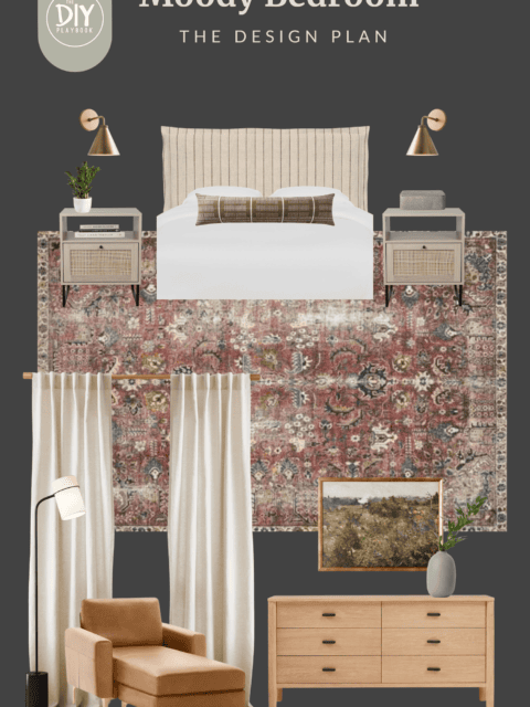 Moody bedroom design plan