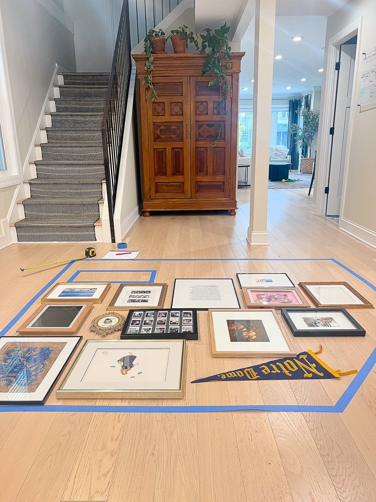 Figuring out the perfect gallery wall layout