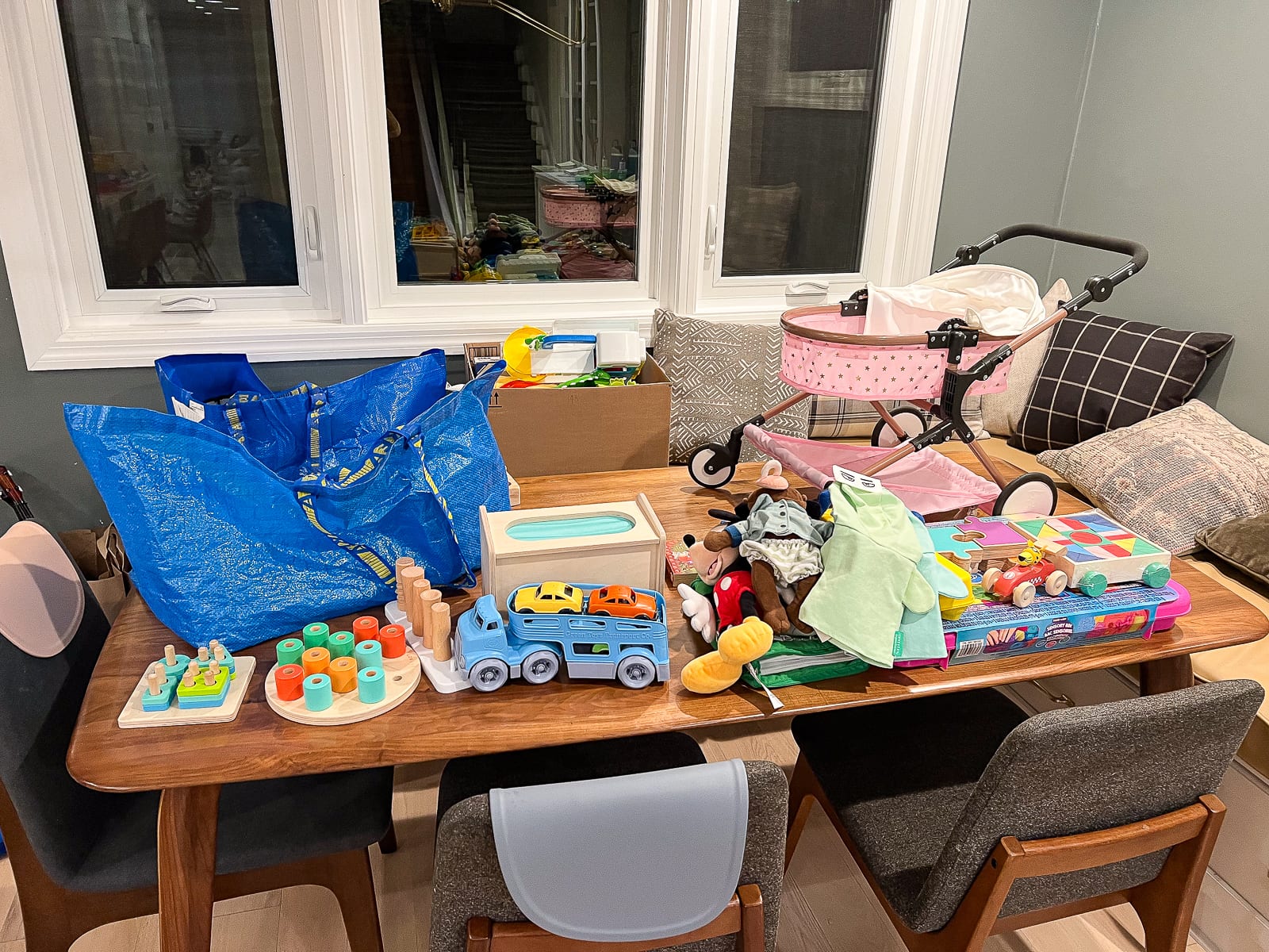 Going through all of the stuff in our home to purge toys