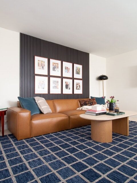 Adding wooden slat wall panels to a blank space