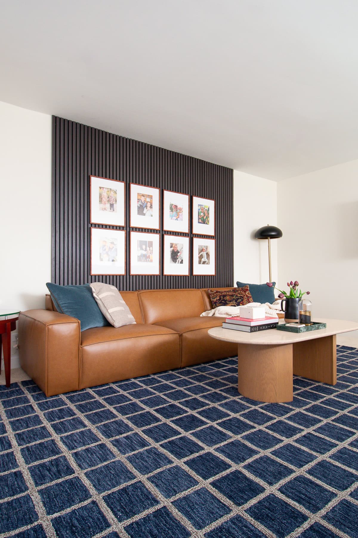Adding wooden slat wall panels to a blank space