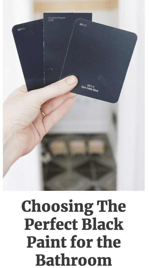 choosing the perfect black paint for a bathroom