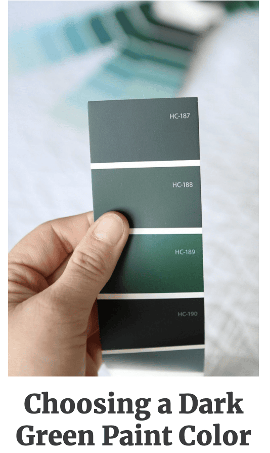 choosing a dark green paint color
