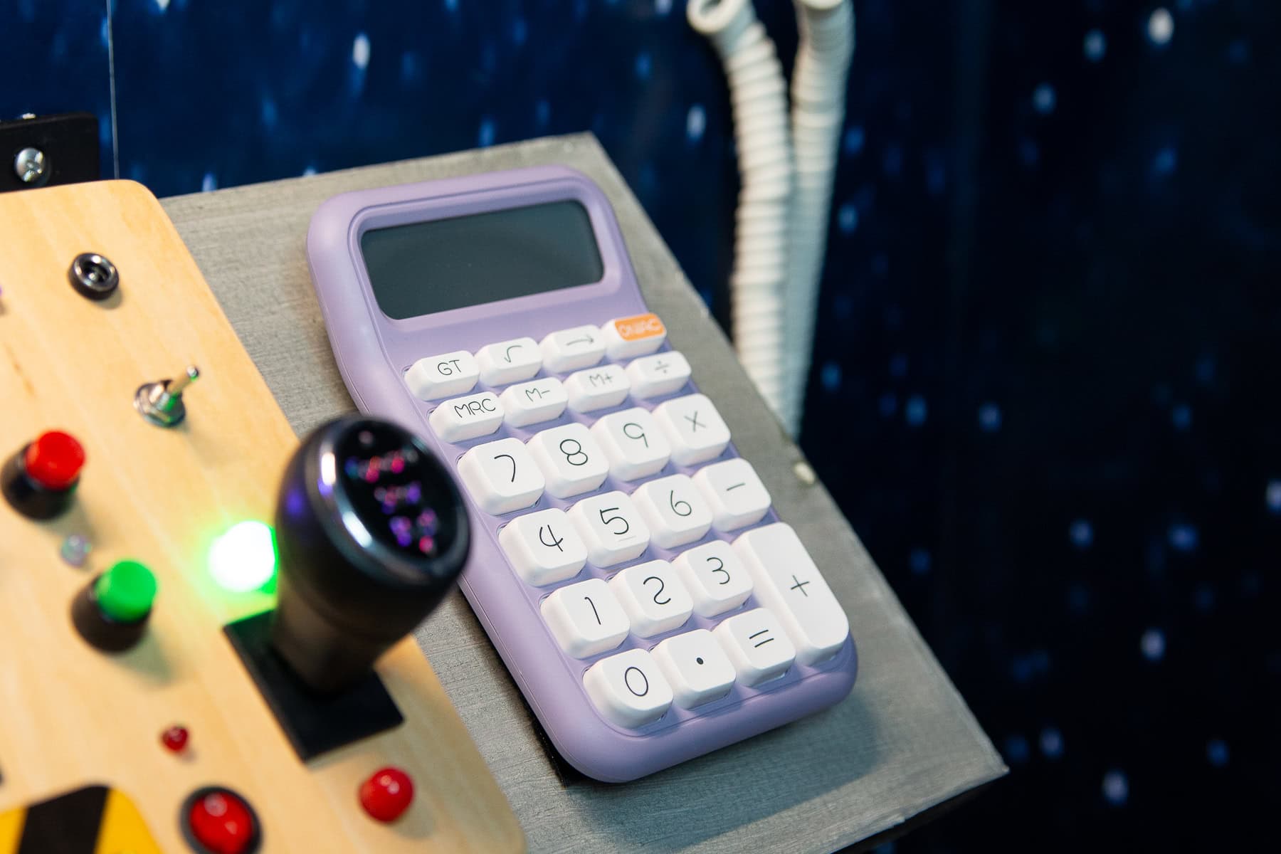Adding a calculator to the mission control board area in the playroom