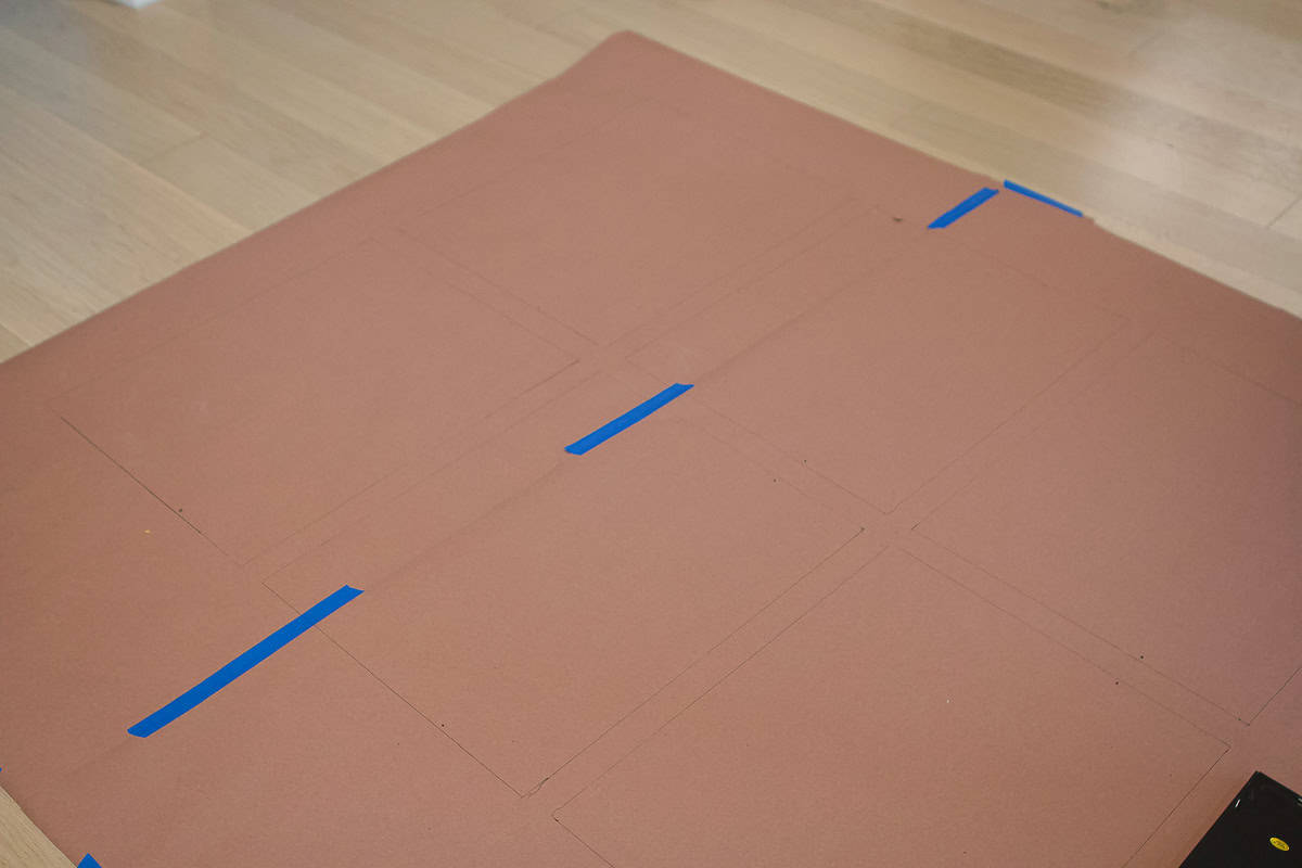 Use rosin paper to plan your gallery wall