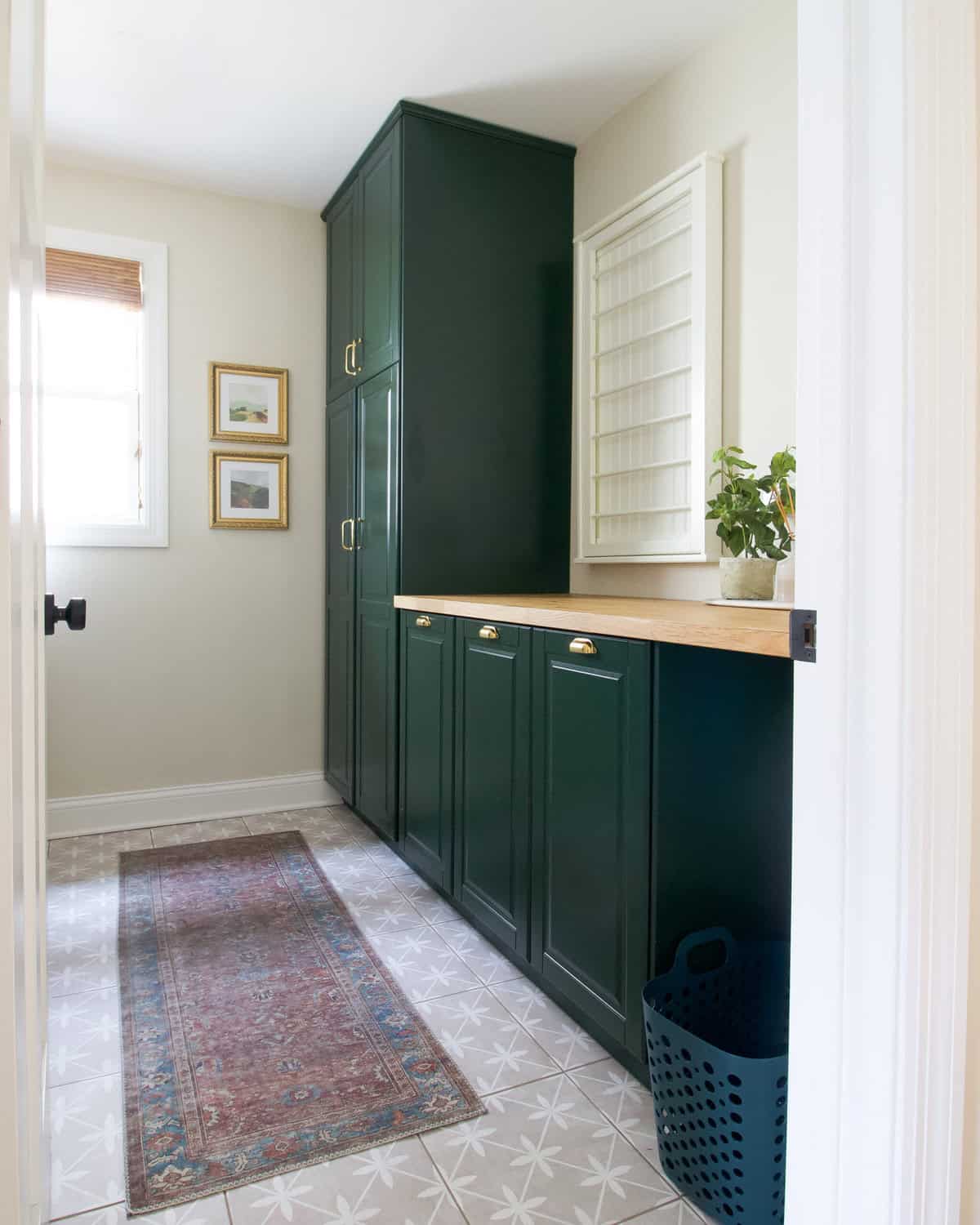 using ikea cabinets for our laundry room built-ins
