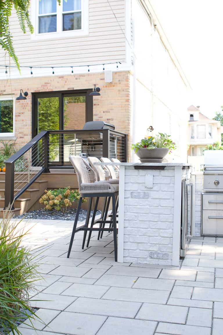 Our new outdoor bar and kitchen in the backyard