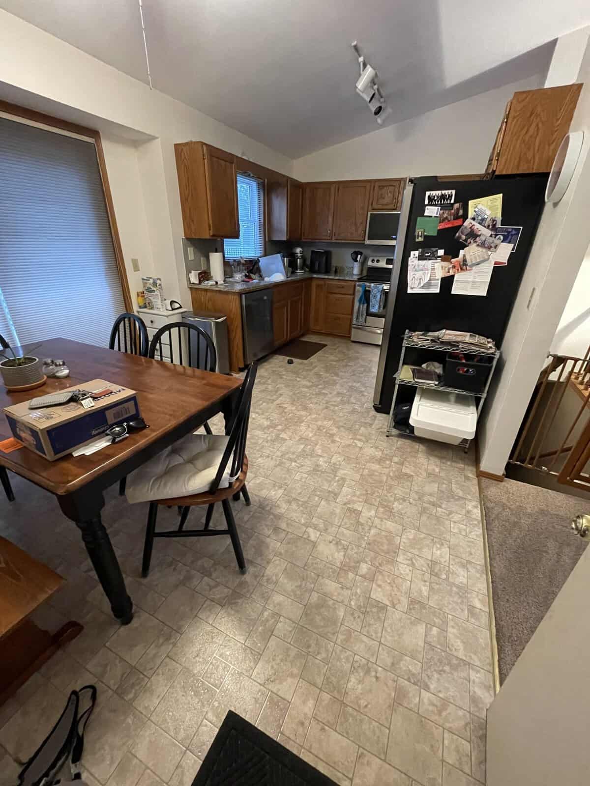 creating a small mudroom in the kitchen