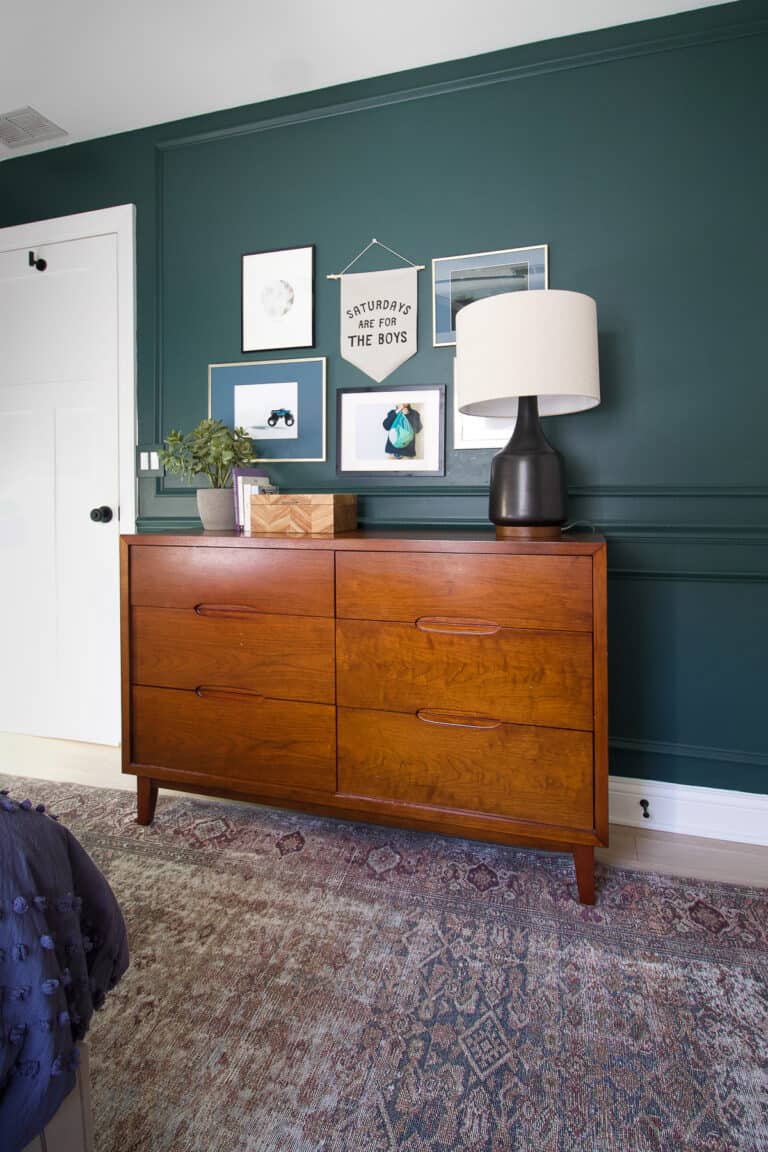 Adding a gallery wall over a dresser