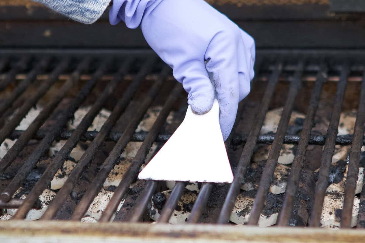 Scrape the grates before you get started