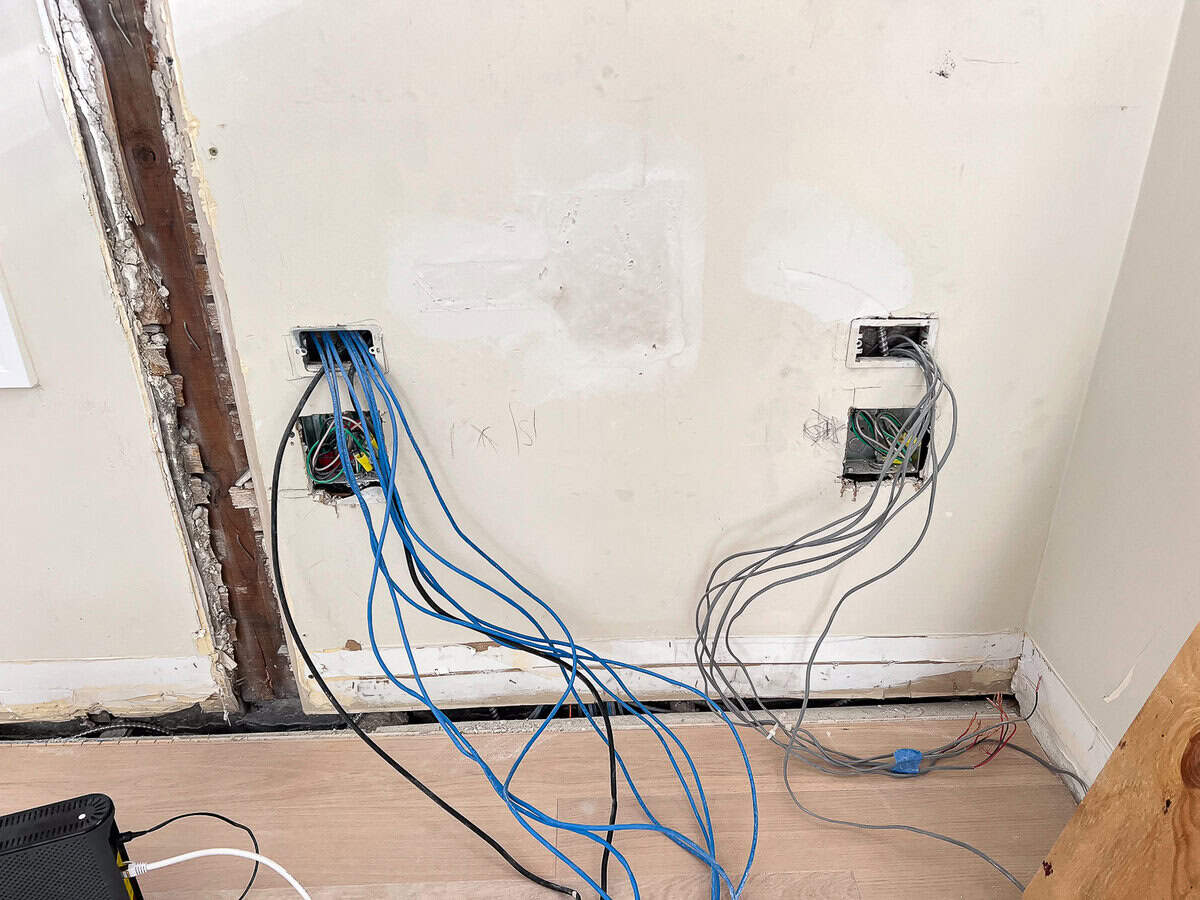 Figuring out all of the electrical for our new mudroom