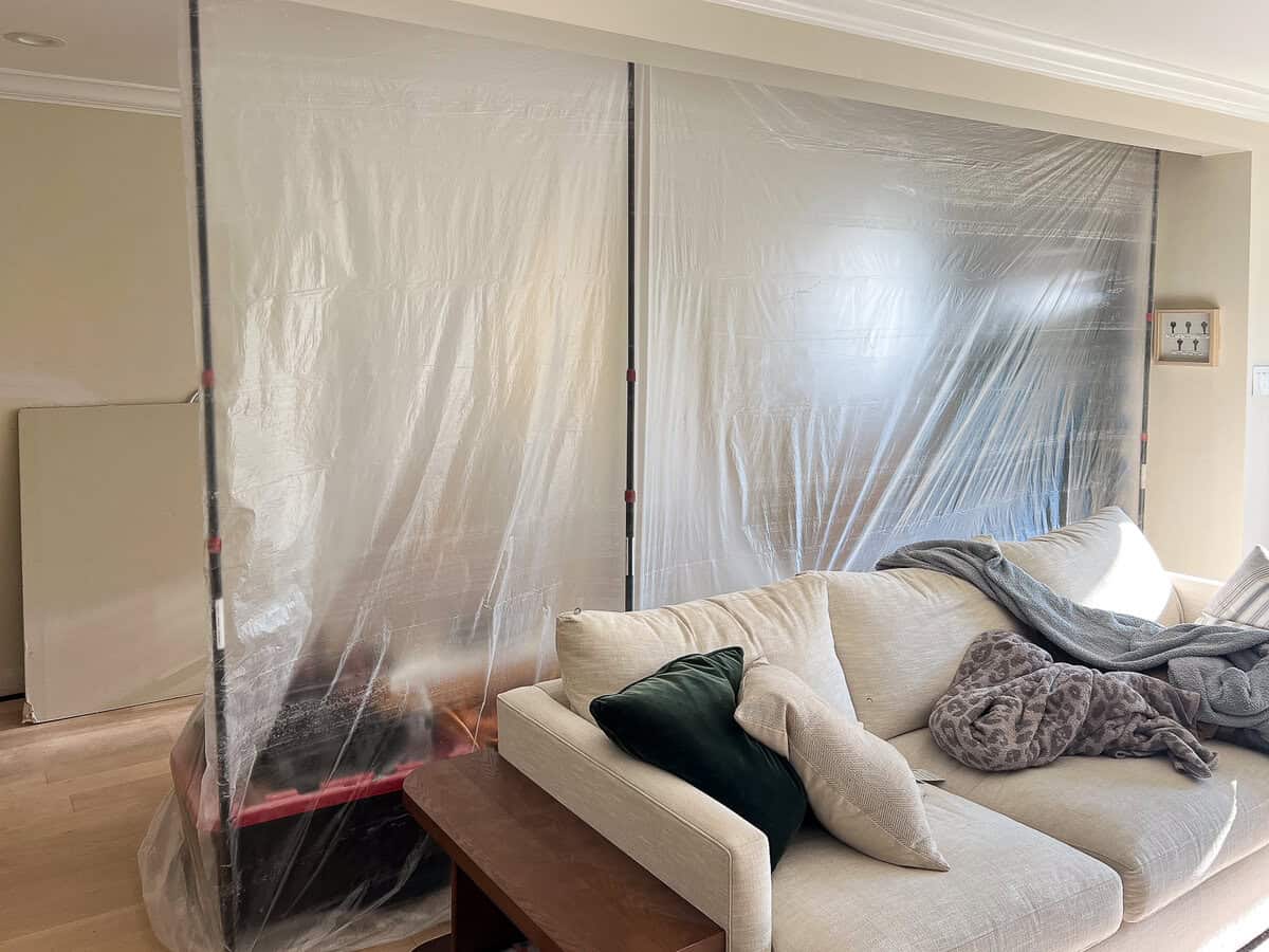 Make sure your contractor puts up plastic sheeting to contain the dust