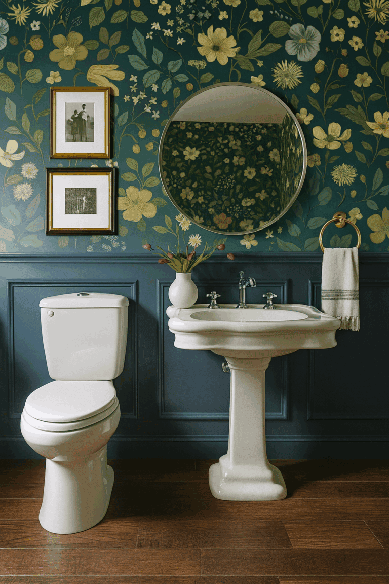 powder room rendering using AI