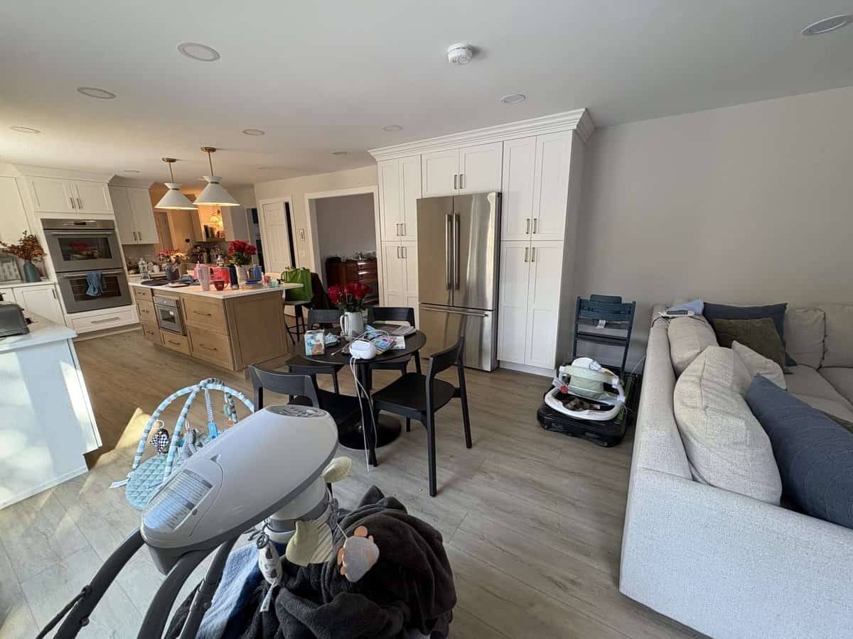 open concept living room and kitchen