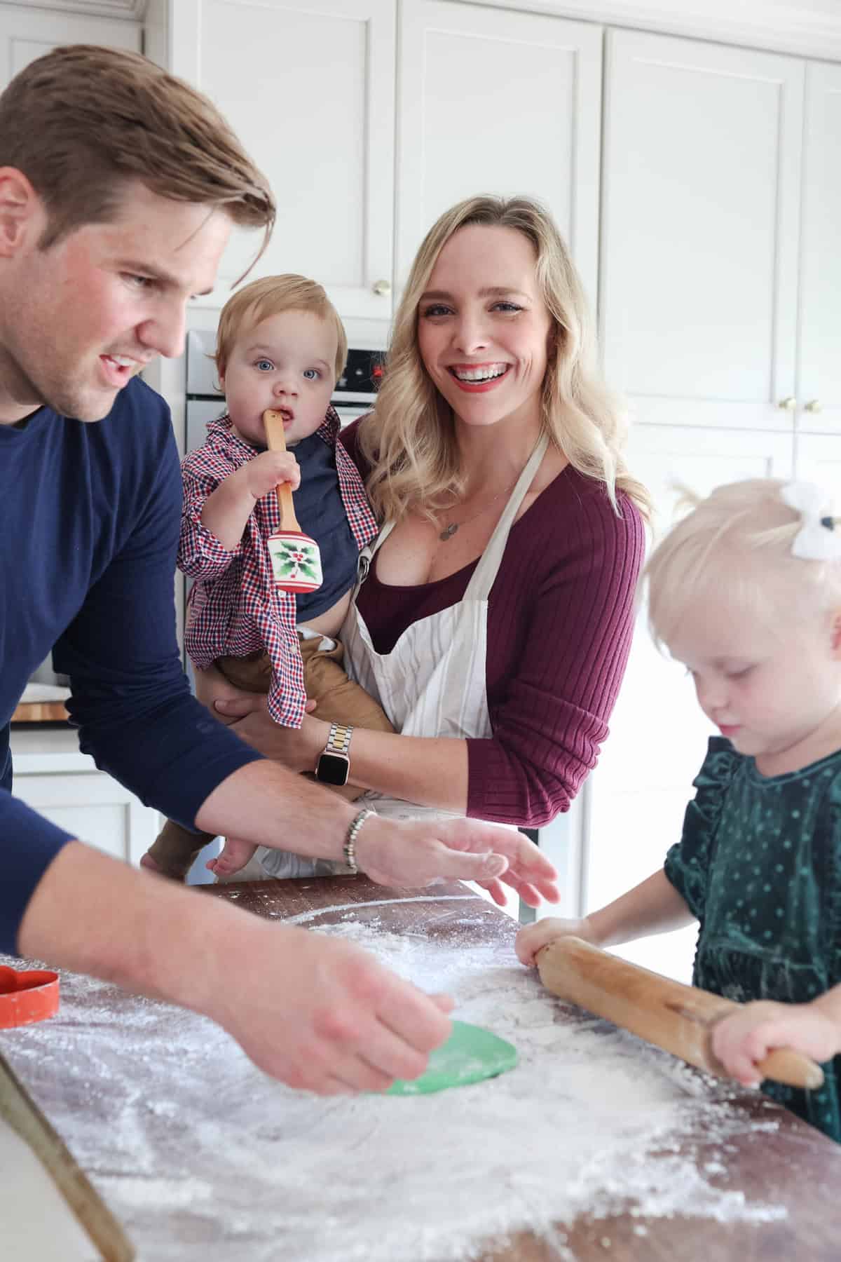 making cookies for Christmas 